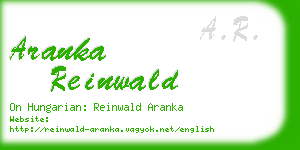 aranka reinwald business card
